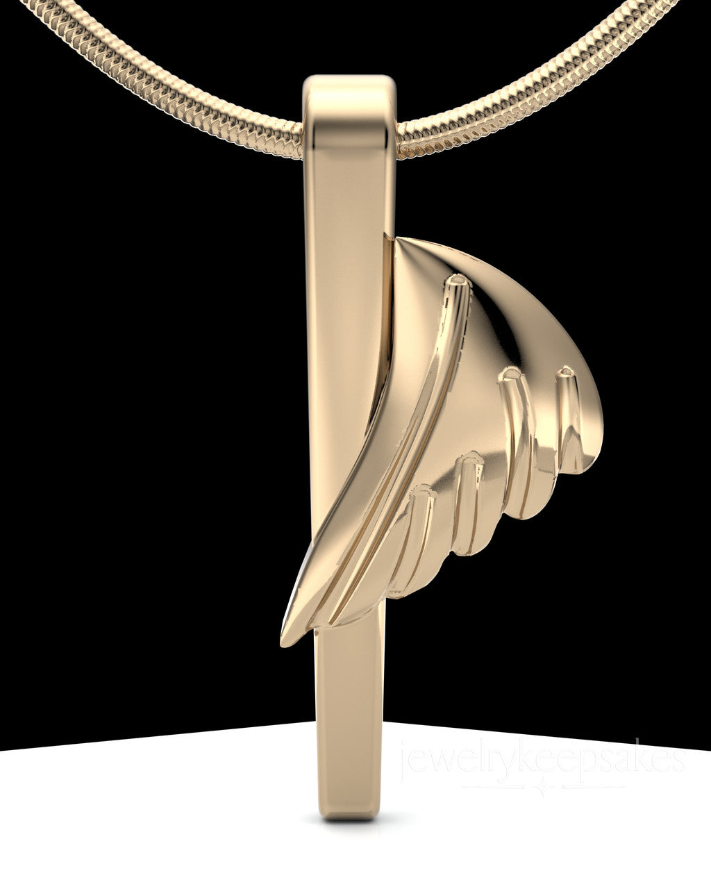 Solid 14k Gold Grace Cremation Permanently Sealed Waterproof Pendant