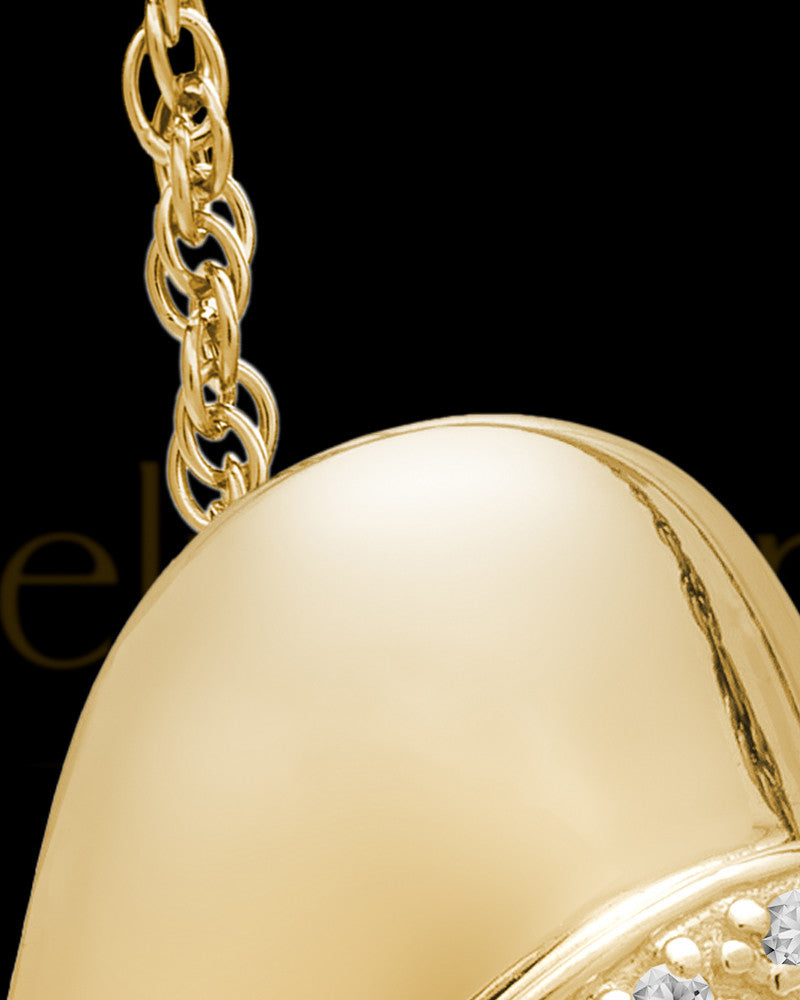 Gold Plated Abiding Heart Cremation Keepsake