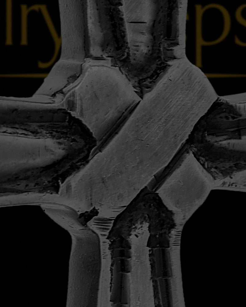 Black Stainless Hallmark Cross Cremation Pendant