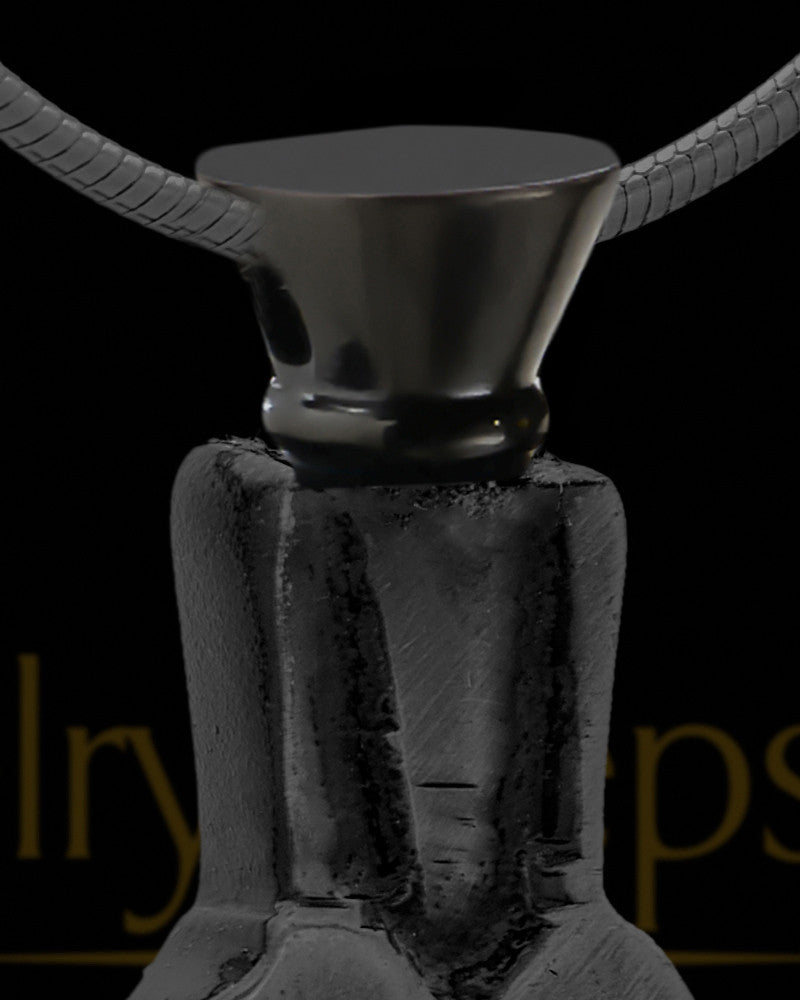 Black Stainless Hallmark Cross Cremation Pendant