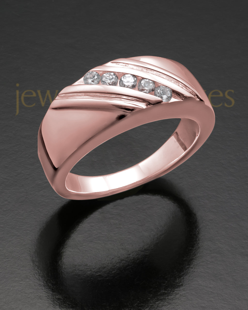Ladies 14K Rose Gold Tender Cremation Ring