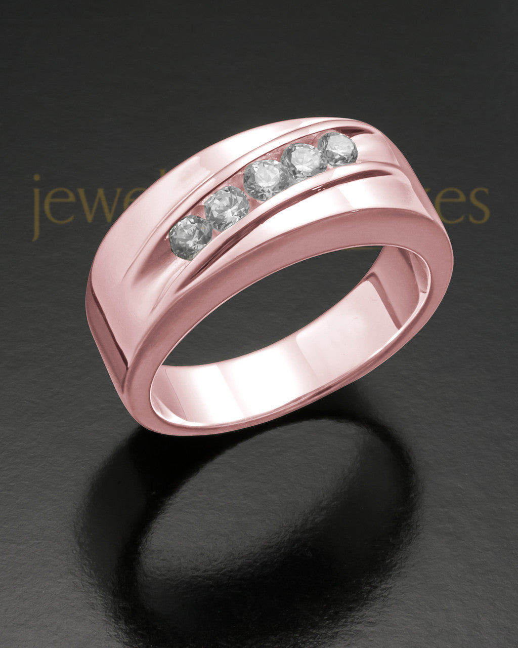 Men's 14K Rose Gold Fondness Cremation Ring