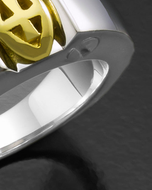 Ladies 14k White Gold Devout Ring For Ashes