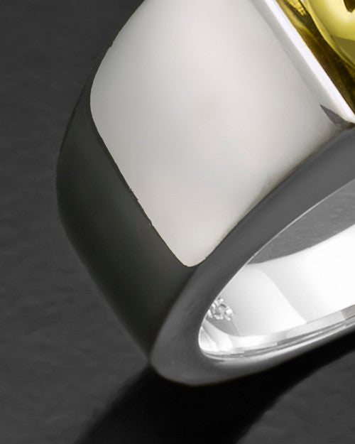 Men's White Gold Devout Ring for Ashes