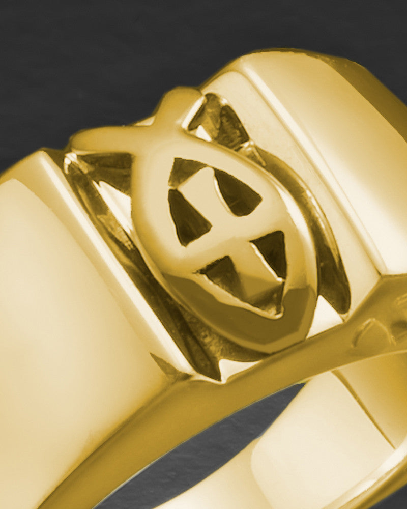 Men's 14k Gold Devout Ring for Ashes