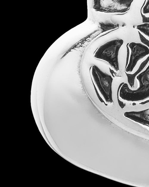 14K White Gold Intricate Heart Urn Pendant