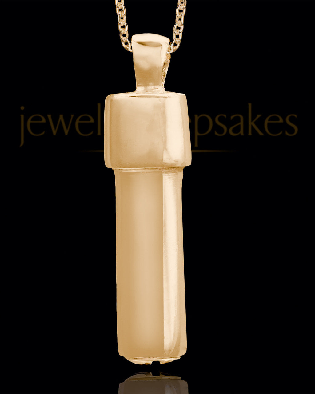 Gold Plated Men's Vigilant Cylinder Jewelry Urn