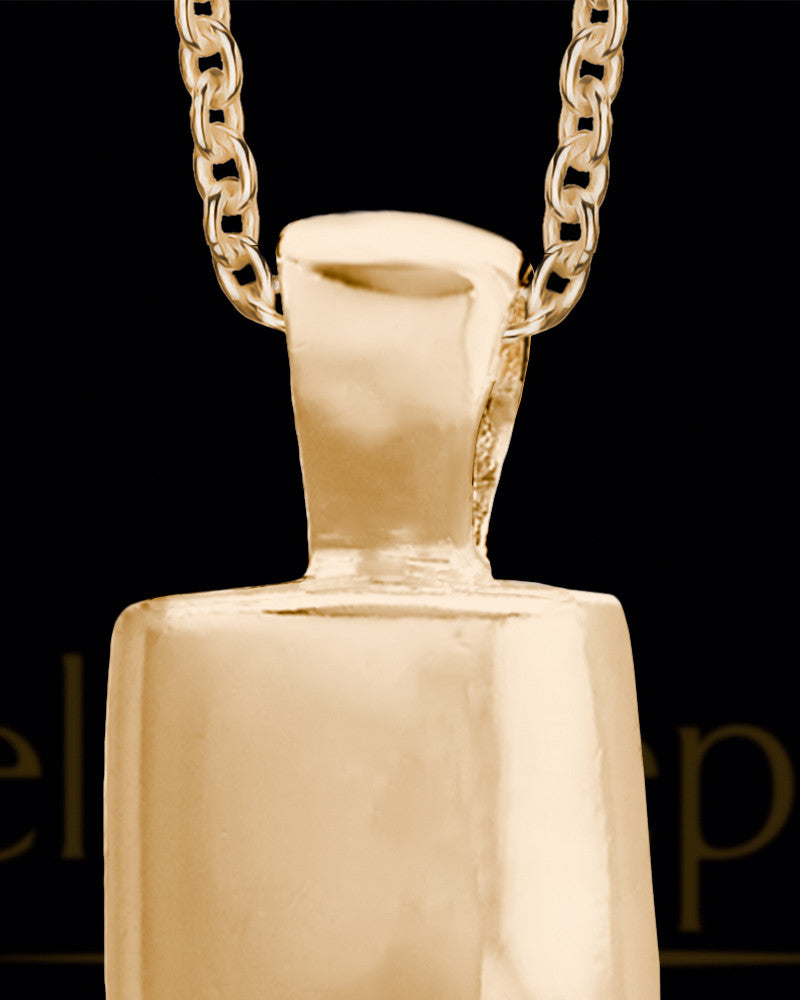 Gold Plated Men's Vigilant Cylinder Jewelry Urn