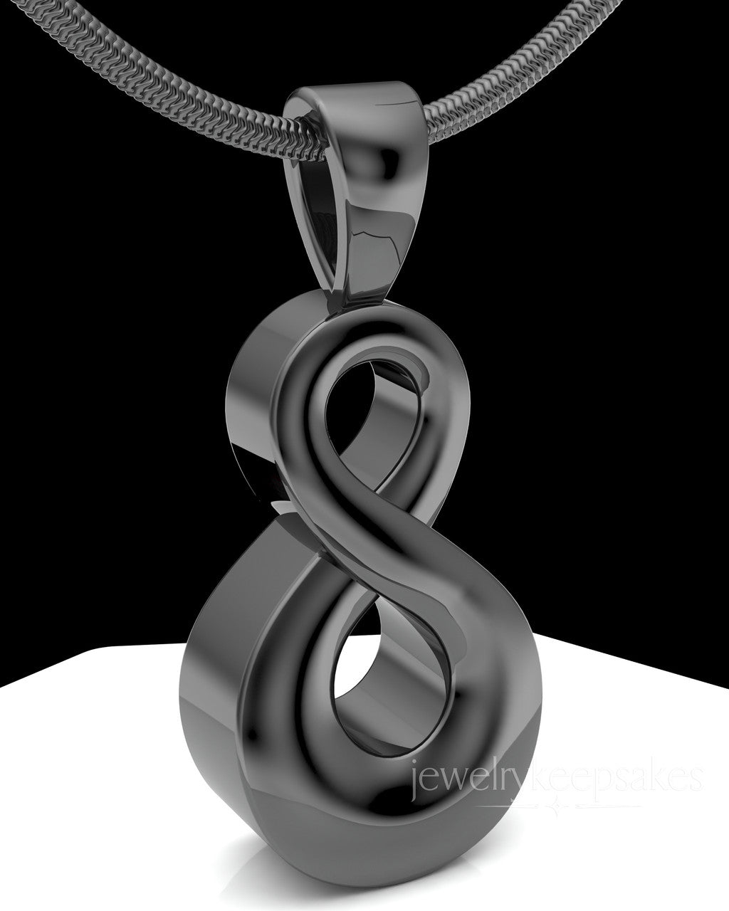 Black Plated Perpetual Love Permanently Sealed Waterproof Jewelry