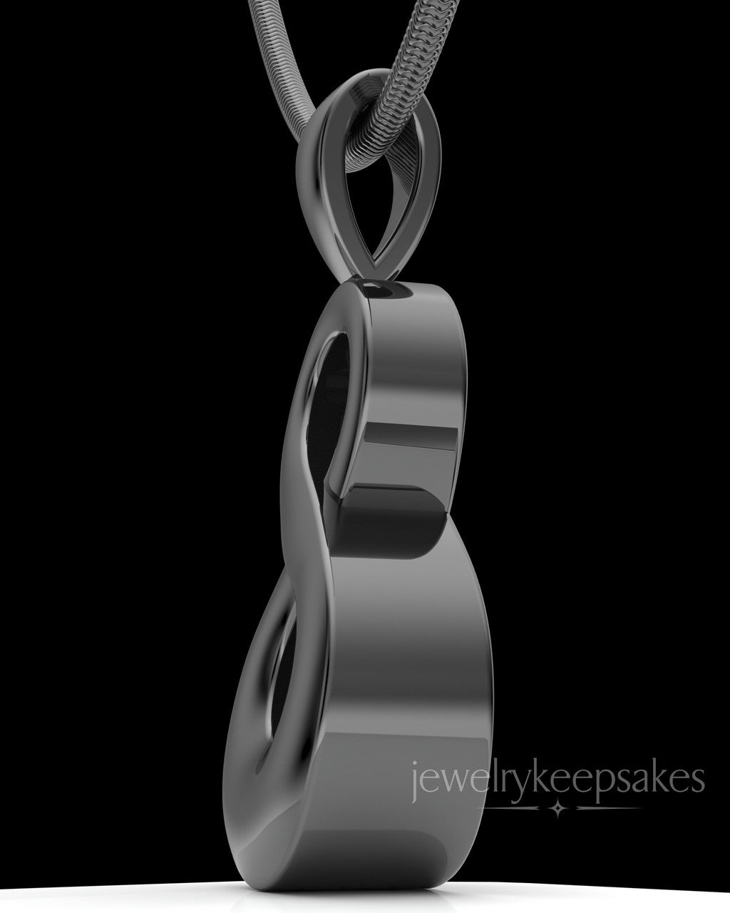 Black Plated Perpetual Love Permanently Sealed Waterproof Jewelry