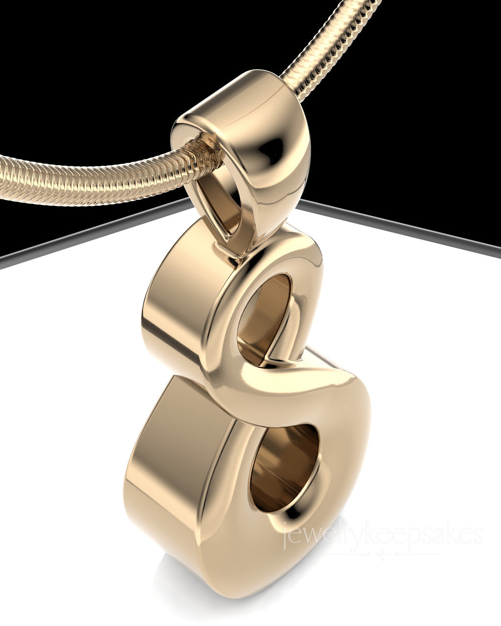 Solid 14K Yellow Gold Perpetual Love Permanently Sealed Waterproof Jewelry