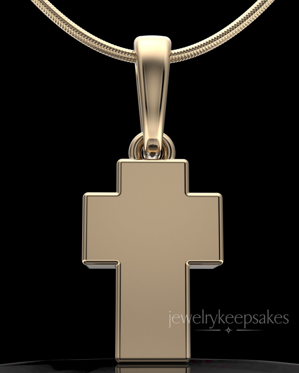 Solid 14K Gold Blessed Permanently Sealed Waterproof Cross