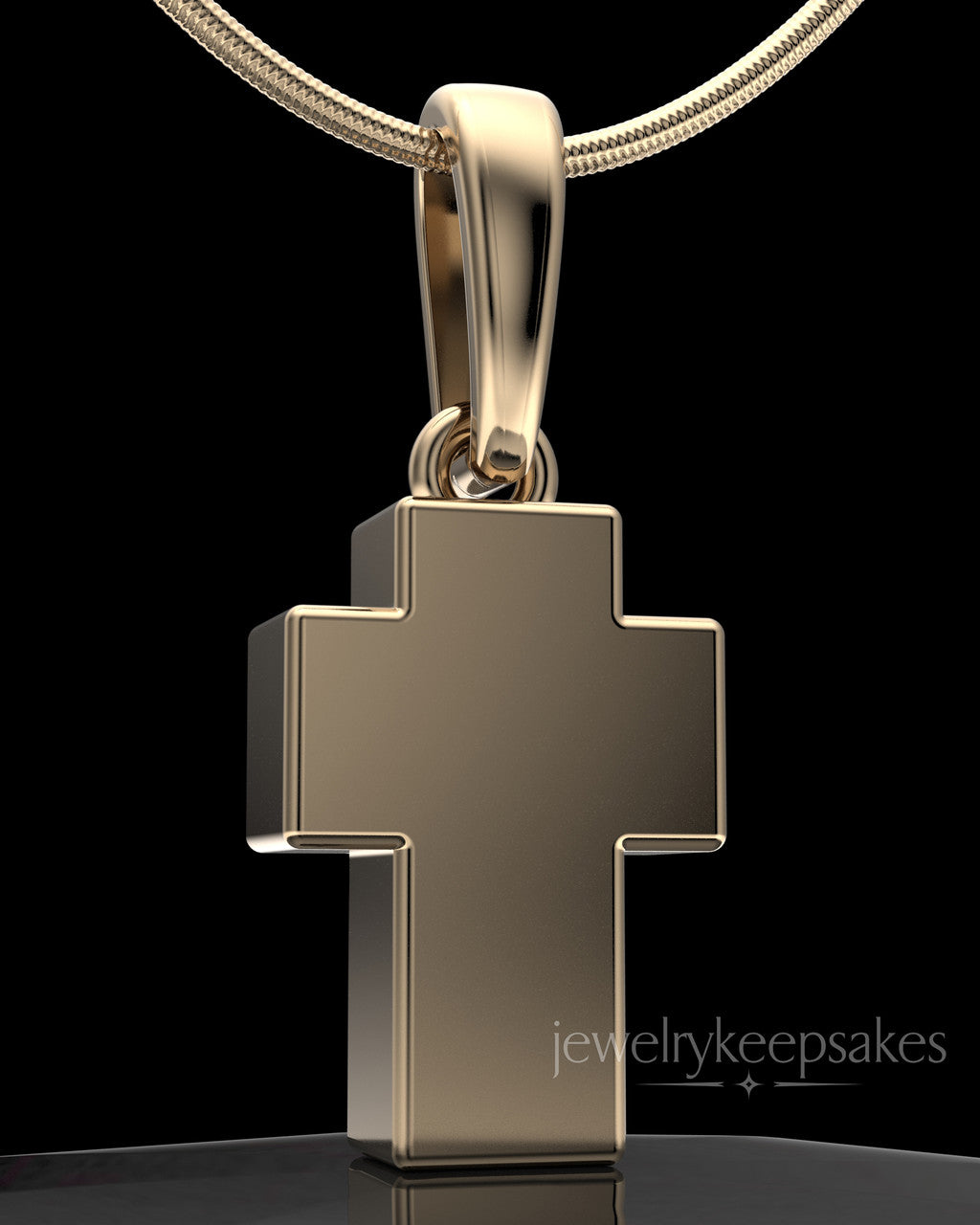 Solid 14K Gold Blessed Permanently Sealed Waterproof Cross