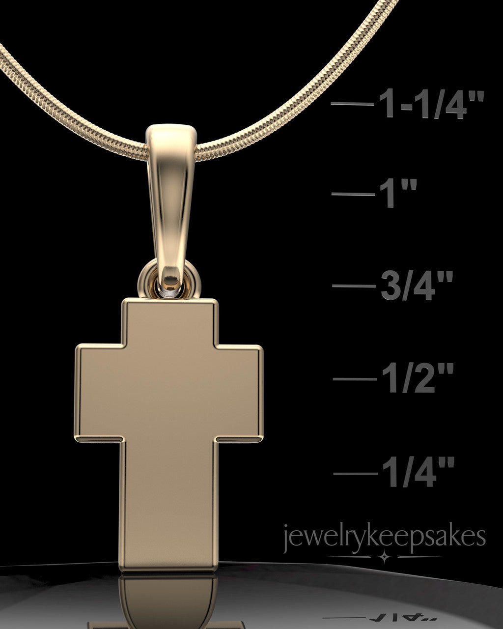 Solid 14K Gold Blessed Permanently Sealed Waterproof Cross
