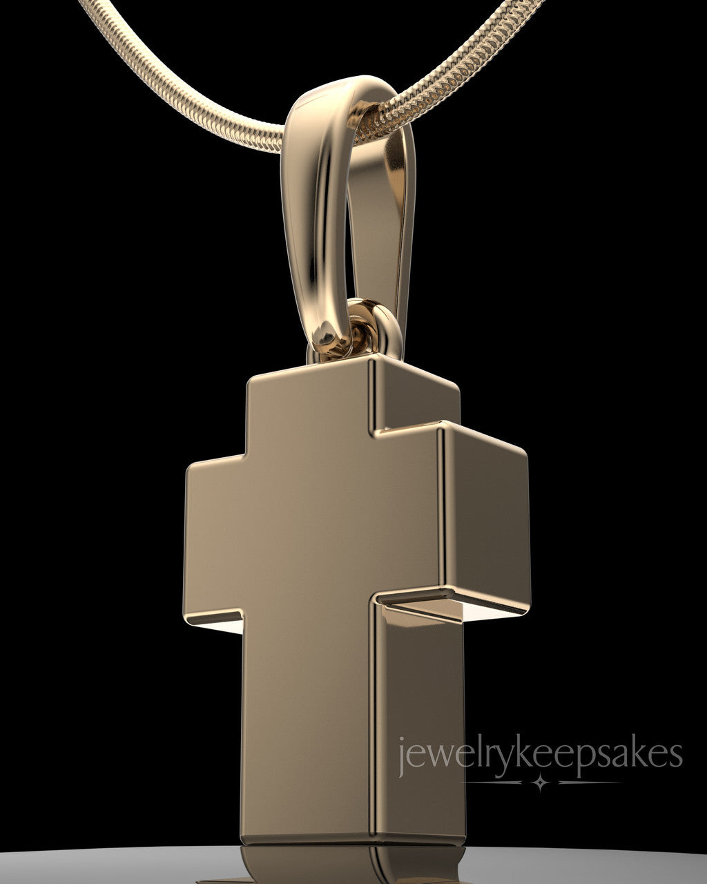 Solid 14K Gold Blessed Permanently Sealed Waterproof Cross