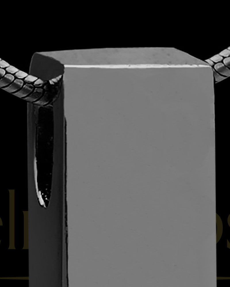 Black Plated Classy Cylinder Permanently Sealed Waterproof Jewelry