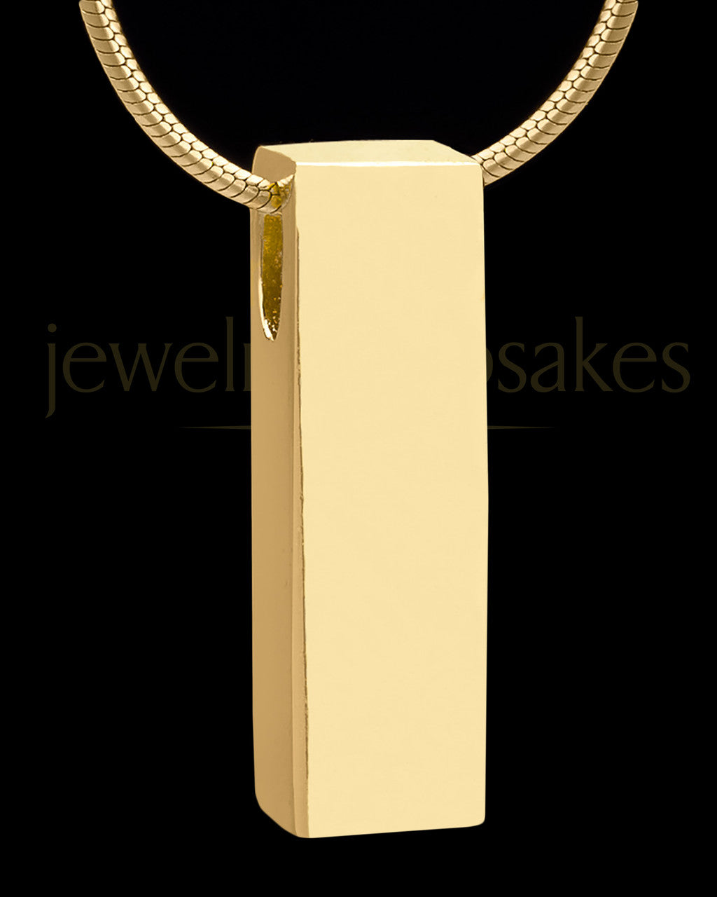 Solid 14K Gold Classy Cylinder Permanently Sealed Waterproof Jewelry