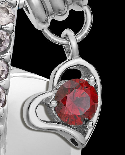 Sterling Silver Weeping Heart With Birthstone Keepsake Jewelry