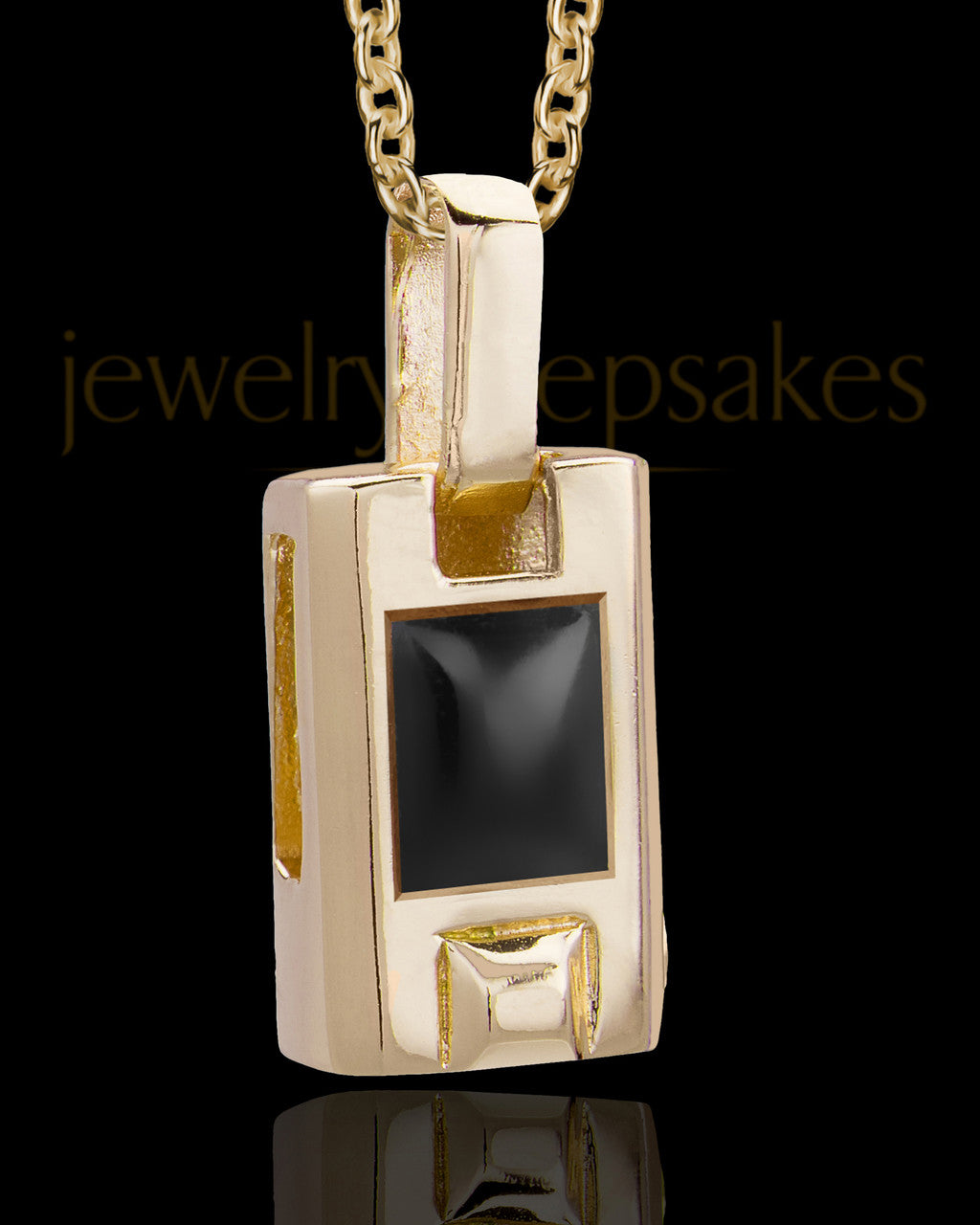 Gold Plated Men's Noble Cylinder Memorial Jewelry