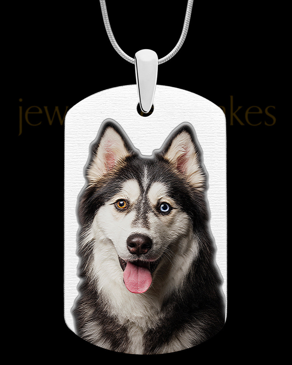 Full Color Large Dog Tag Photo Engraved Pet Pendant Stainless