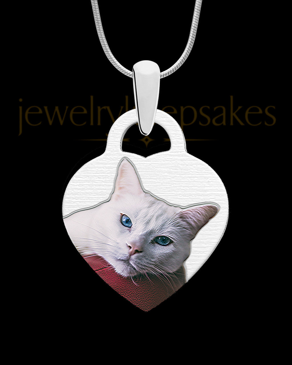 Small Heart Full Color Photo Engraved Pet Pendant Stainless