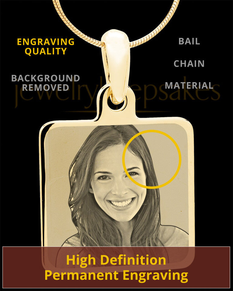 Gold Plated over Stainless Photo Square