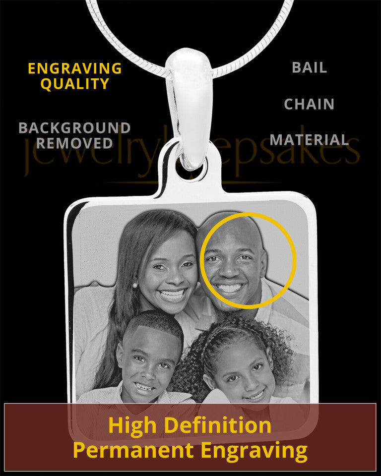 Photo Engraved Stainless Steel Square