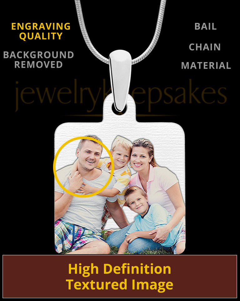 Stainless Steel Full Color Photo Engraved Square
