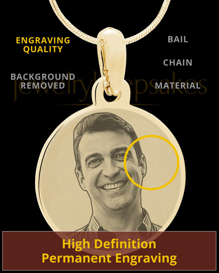 Gold Plated over Stainless Photo Large Round