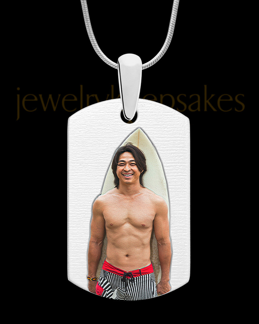 Full Color Stainless Steel Small Photo Engraved Dog Tag