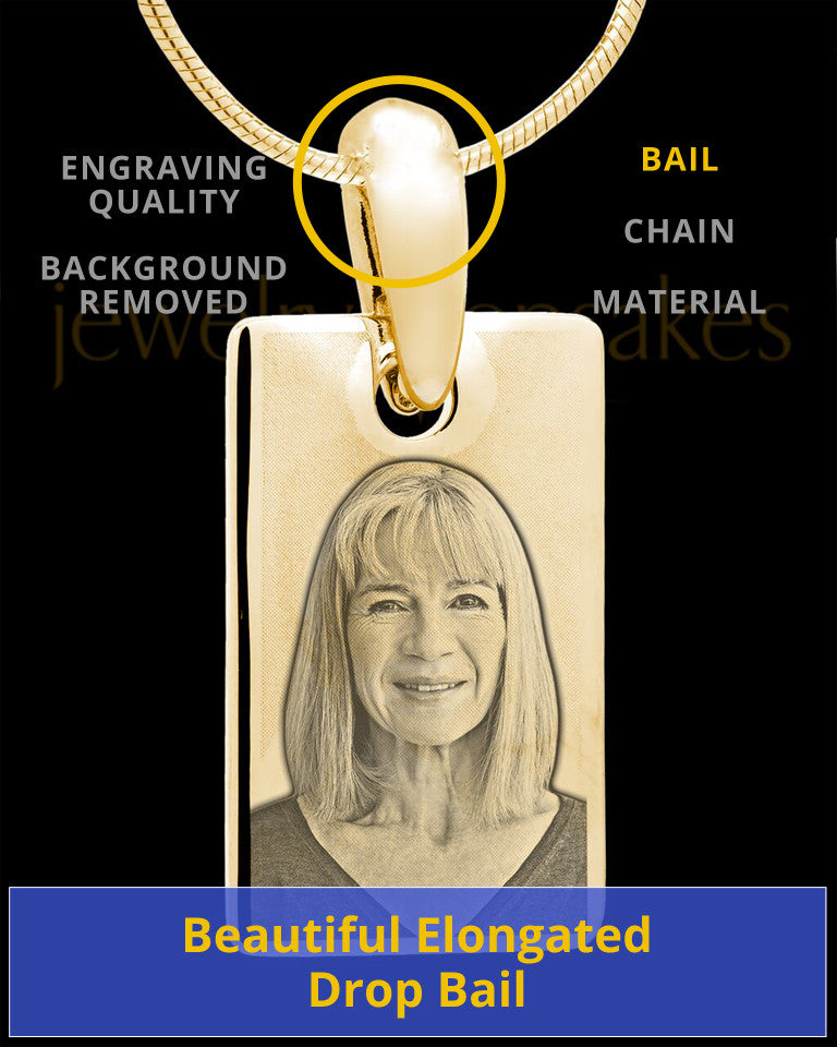 Gold Plated over Stainless Photo Small Rectangle