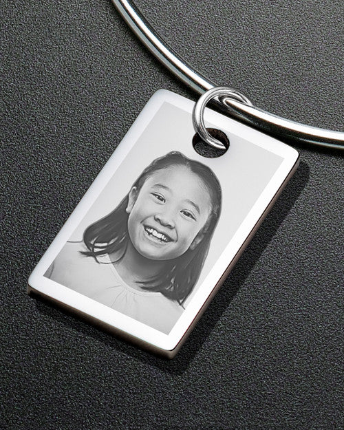 Sophisticate Small Rectangle Photo Engraved Bracelet