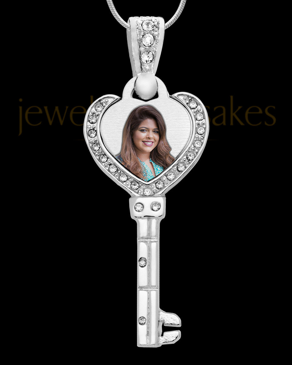 Full Color Key To My Heart Photo Engraved Pendant
