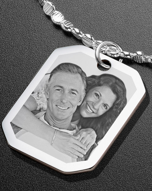 Luxury Octagon Photo Engraved Bracelet