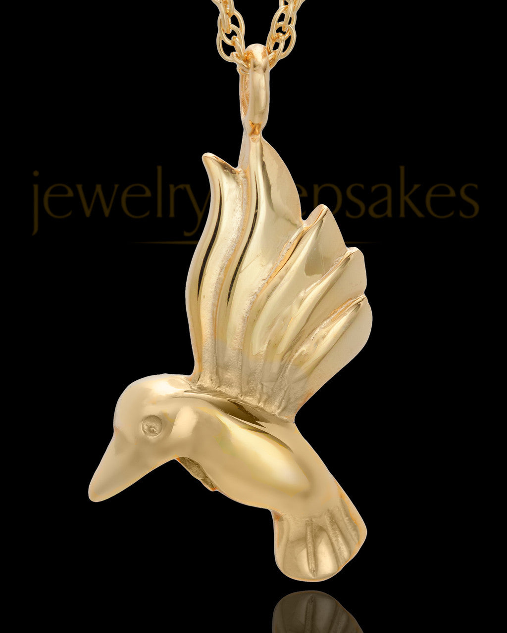 Gold Plated Flight of Love Urn Keepsake