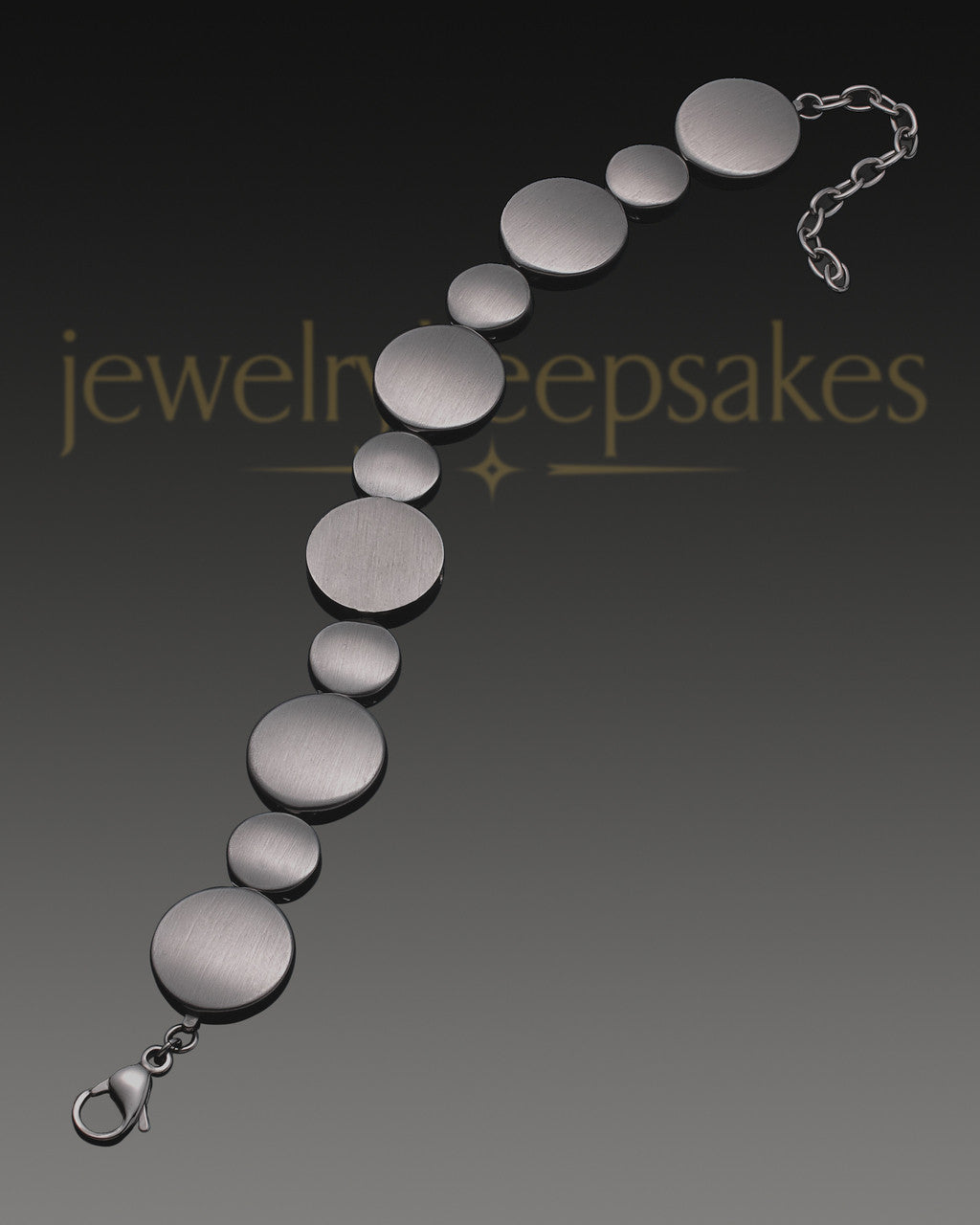 Black Satin Shining Light Cremation Bracelet