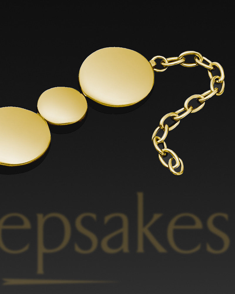 Polished Gold Shining Light Cremation Bracelet