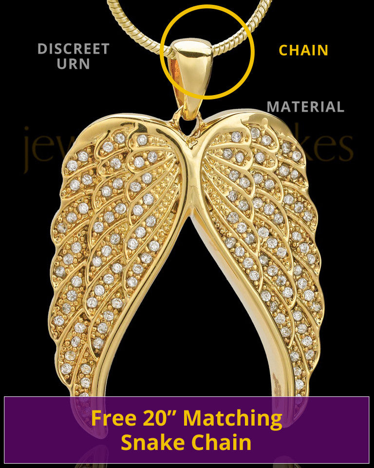 Gold Plated Wings of Grace Keepsake Jewelry
