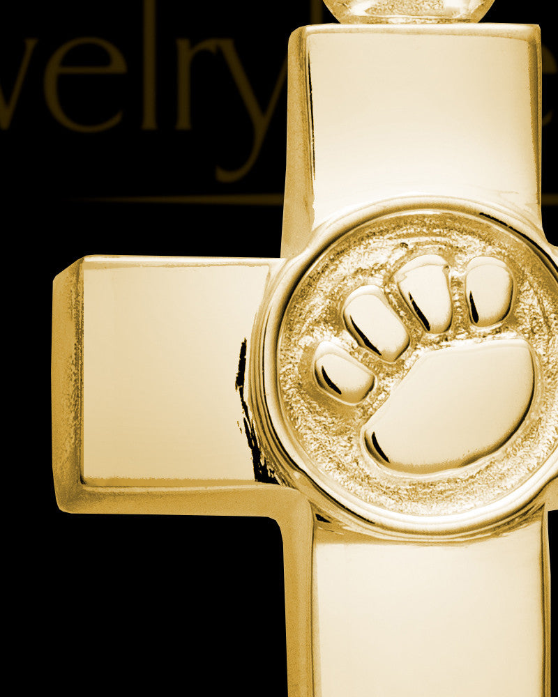 Ash Keepsake 14K Gold Dedication Paw Cross Keepsake