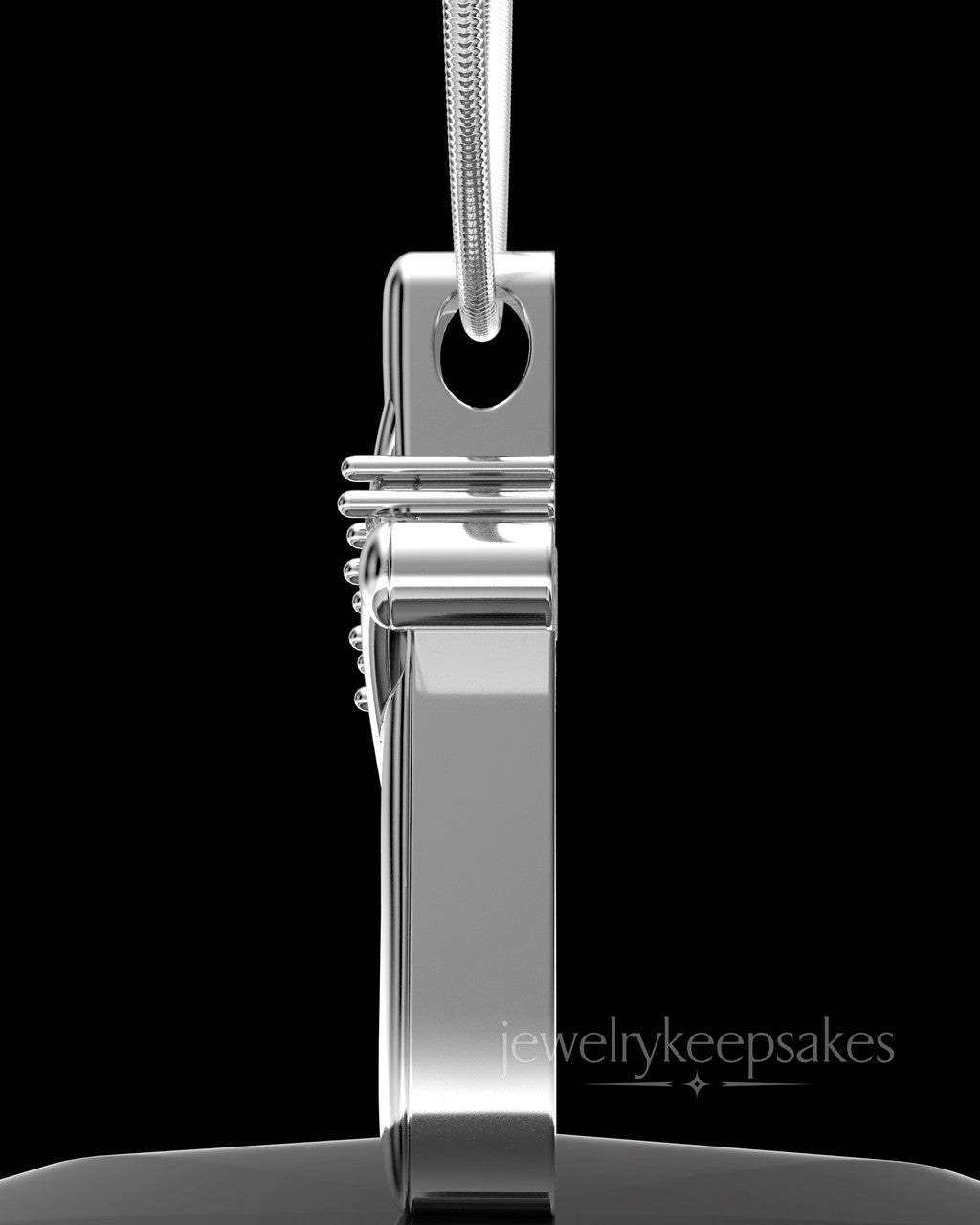 Sterling Silver Elegant Cross Permanently Sealed Waterproof Cremation Pendant