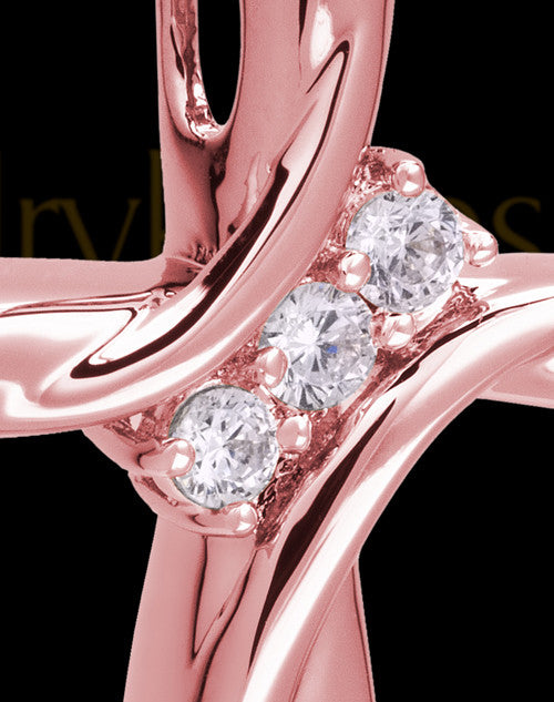 Rose Gold Elegant Cross Cremation Pendant