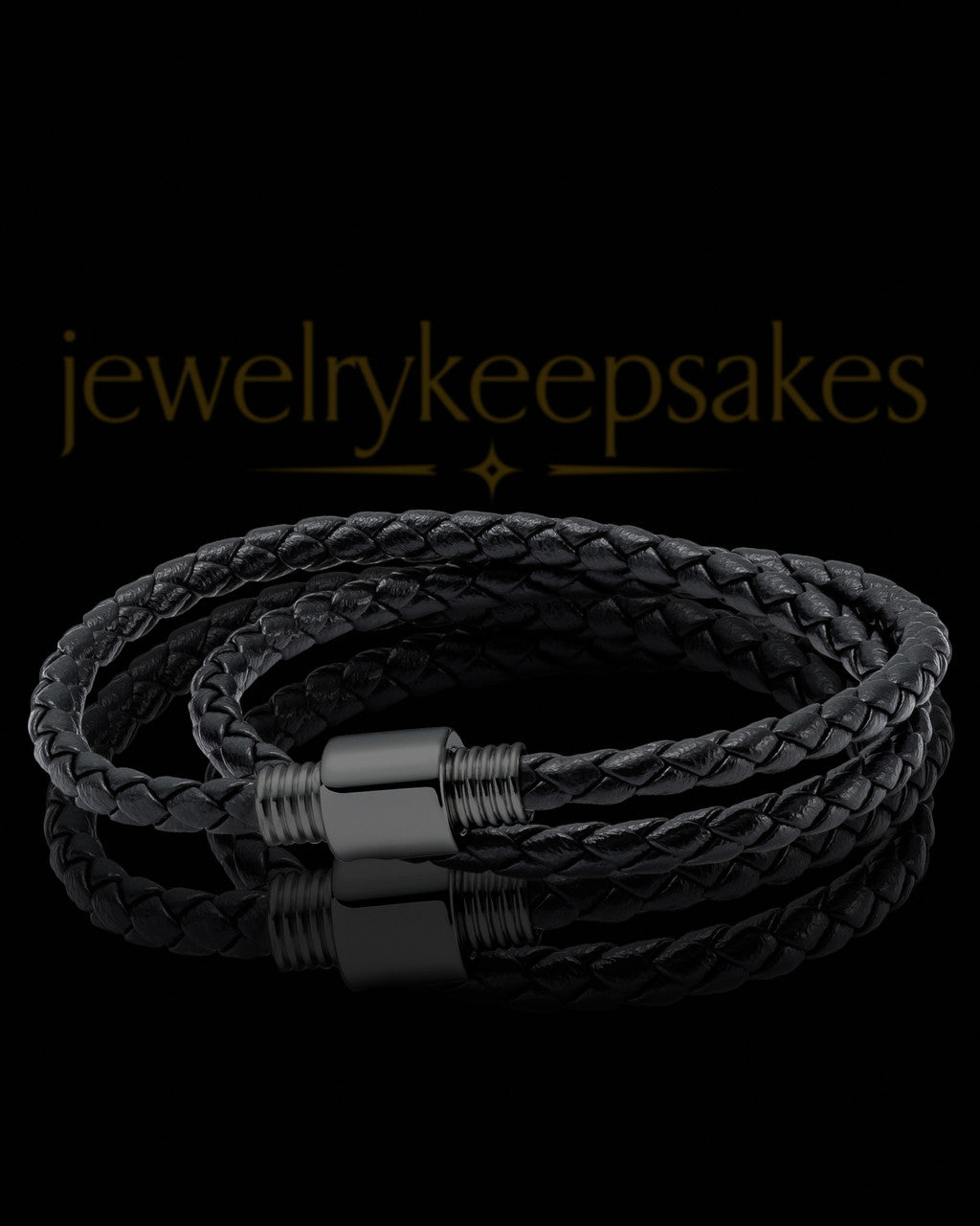 Black Plated over Stainless Eternal Bracelet Keepsake Jewelry