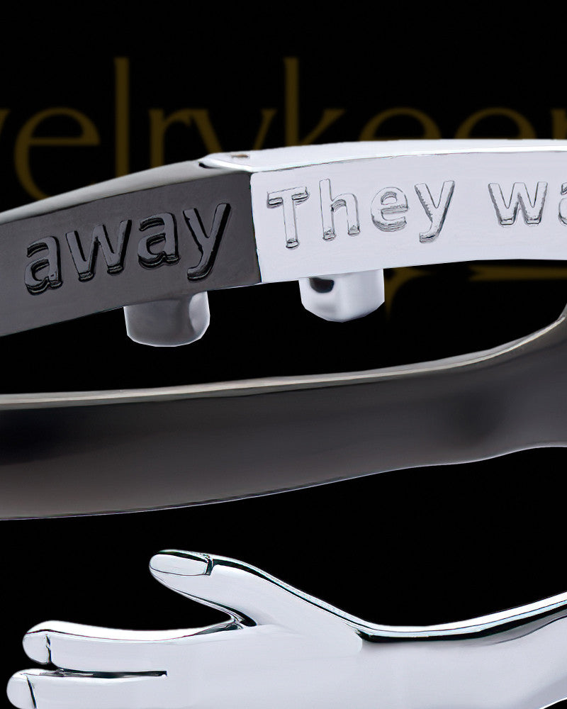 Stainless Steel Walk Beside Us Bracelet Keepsake Jewelry