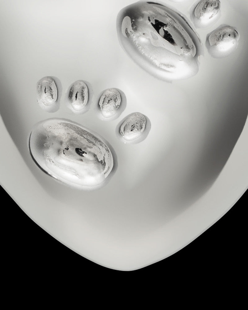 14K White Gold Cremation Jewelry By Your Side Heart Keepsake