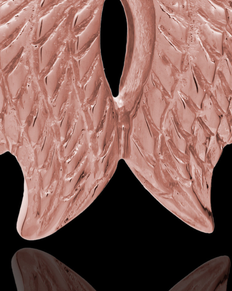 14K Rose Gold Angel Wings Keepsake