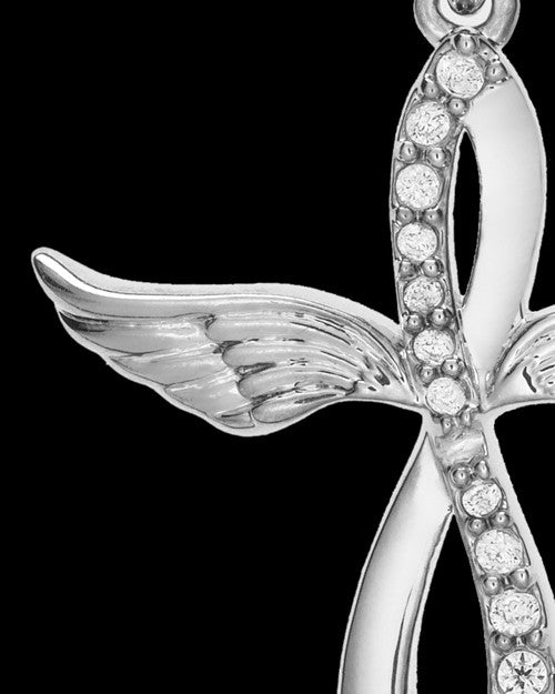 14K White Gold Glorified Cremation Jewelry