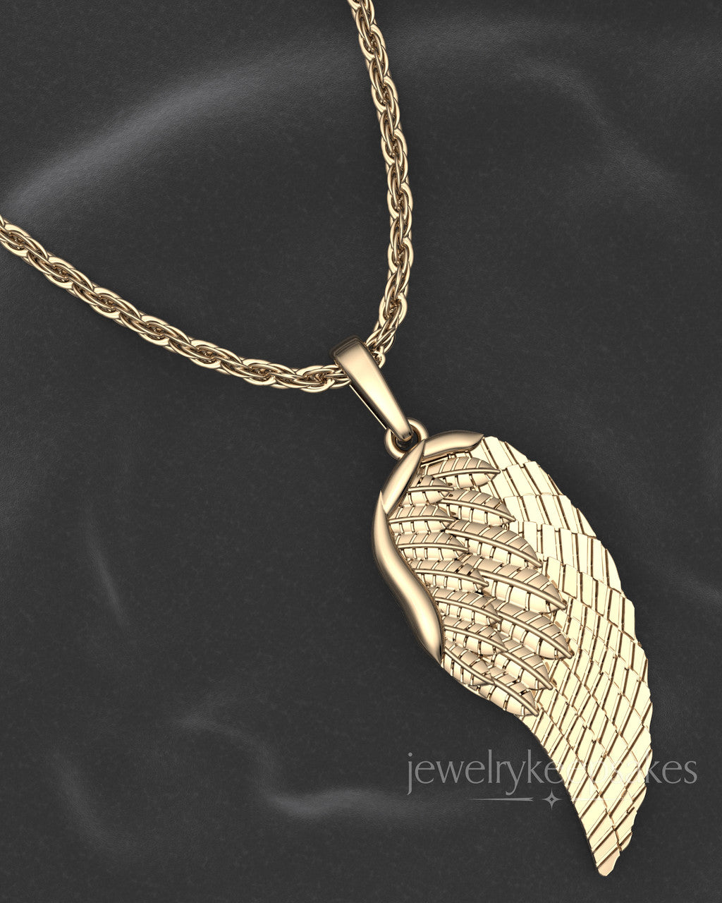 Solid 14K Gold Plated Feathers Permanently Sealed Waterproof Cremation Pendant