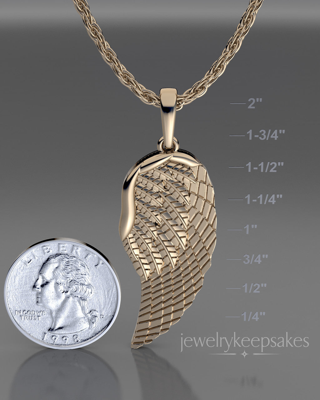 Solid 14K Gold Plated Feathers Permanently Sealed Waterproof Cremation Pendant