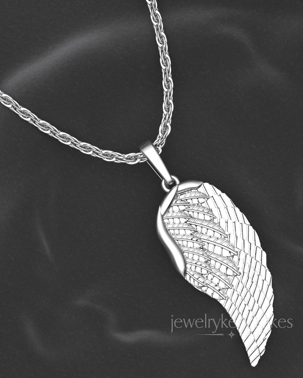 Sterling Silver Feathers Permanently Sealed Waterproof Cremation Pendant
