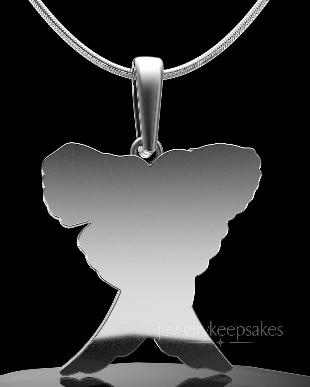 Solid 14K White Gold Virtuous Permanently Sealed Waterproof Jewelry Urn